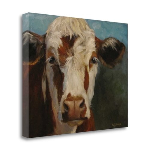Tangletown Fine Art 'Pearl Cow Painting' Print on Wrapped Canvas