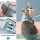 thumbnail image 2 of Arnés de gato y Leas, a prueba de escape, arnés de gato, suave y reflectante, chaqueta para caminar de gato con correa para mascota cachorro, gatito, interior, exterior, rosa Feliz Sencillez, 2 of 5