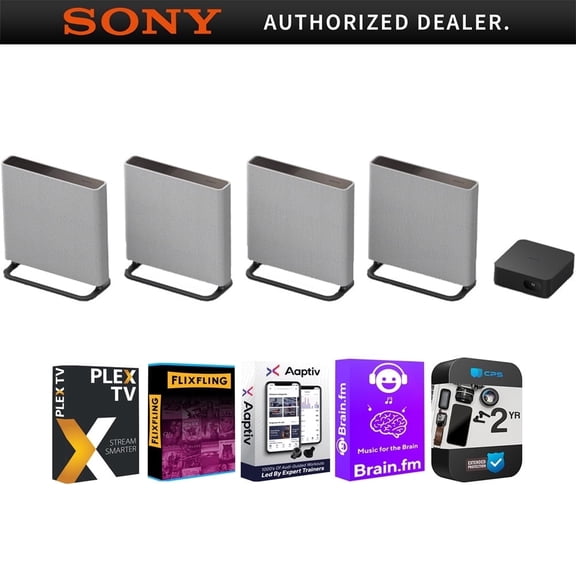 Sony HTA9M2 BRAVIA Theater Quad with 16 total speakers Dolby Atmos/DTS:X Bundle with Tech Smart USA Audio Entertainment Essentials Bundle &  26 Month CPS Extended Protection Pack