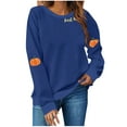 thumbnail image 2 of Inverlee Women's Thanksgiving Sweatshirts Plus Size Turkey Pumpkin Graphic Sweatshirt Comfy Long Sleeve Loose Fit Shirts Crewneck Tunic Pullover Tops, 2 of 4