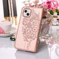 thumbnail image 4 of TECH CIRCLE for iPhone 14 Plus Case Butterfly Pattern Leather Wallet Case Cute Women Diamond Bling Cover with Card Slot Wrist Strap Kickstand Folio Flip Protective Case, Rosegold, 4 of 7