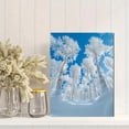 thumbnail image 2 of Qisvanset 12x16 Inch Winter Birch Forest Canvas Wall Art, Upward View Tree Scenery Serene Nature Home Decor, 2 of 8