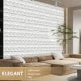 thumbnail image 5 of PVC 3D Wall Panel for Interior Wall Décor, 11.8" x 11.8" Wall Decor PVC 3D Wall Panels, 3D Textured Wall Panels, Pack of 20 Tiles, White, 5 of 6