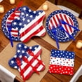 thumbnail image 4 of 96PCS 4th of July Tableware Set for 24 Guests, Patriotic Paper Plates Napkins and Forks, Disposable Party Supplies for BBQ Picnic, 4 of 8