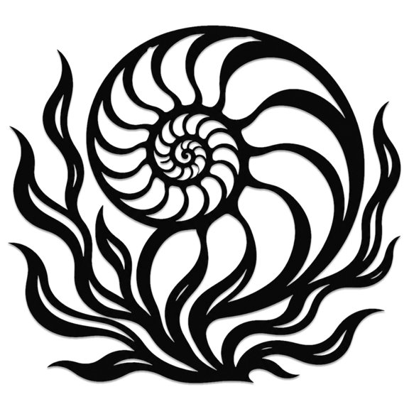 Nautilus Shell Metal Wall Art Metal Signs Metal Outdoor Decor Wall Art Decor Minimalist Abstract Artwork Modern Elegant Home Decoration for Living Room Bedroom Apartment Decor Style