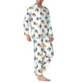 thumbnail image 2 of Fotbe Panda And Rainbow Pattern Long Sleeve Pajama Set for Men,Sleepwear Set,2-piece Loungewear Set,Soft PJs Comfy Nightwear with Pockets-Large, 2 of 7