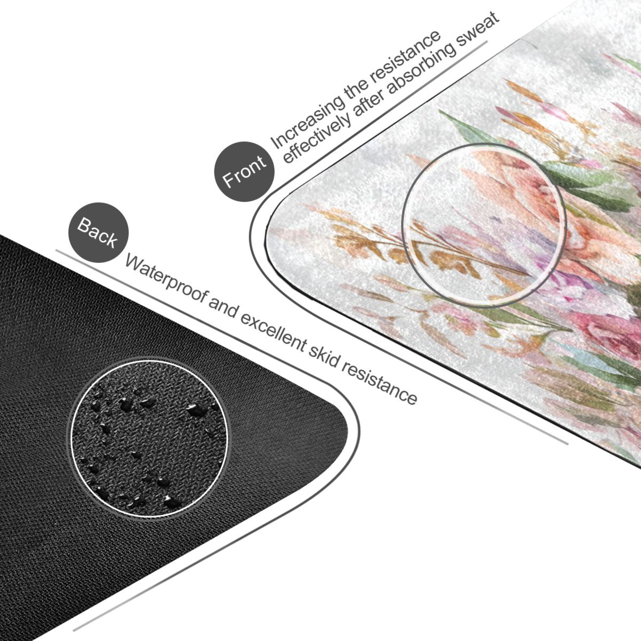 BZSMCE Yoga Mat Women Gramophone with Floral Design Fitness Mat