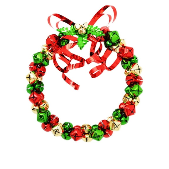 Christmas Wreath, Glowing Christmas Wreath, Multicolor Artificial Christmas Door and Window Hanging Wreath Decoration, PVC Material, 36x30.5cm, Indoor Outdoor Use, Holiday Party Decor