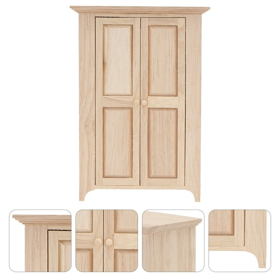 GOOHOCHY Miniature Cabinet Model for Decoration Beautifully Made Beige Synthetic Material 1/12 or 1/16 Size