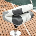 thumbnail image 6 of NORTHCAPTAIN Deluxe A Pair of Marine High Back Folding Fishing Boat Seat,Stainless Steel Screws Included,White/Charcoal 2 Seats, 6 of 6