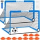 thumbnail image 1 of Set de Porterías de Fútbol para Jardín - 2 Porterías Portátiles de 1.5 m x 1.1 m, Equipo de Entrenamiento, Red Plegable con Balón de Fútbol, Set para Juegos y Deportes, 1 of 6
