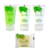Oasis Bliss 100 Pieces Travel Sized Toiletries in Bulk: 25 Shampoos, 25 Conditioners, 25 Lotions, 25 Bar Soaps