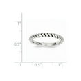 thumbnail image 3 of Gem & Harmony Ladies Twisted Wedding Band Ring in 14K White Gold for Women, 3 of 4