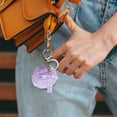 thumbnail image 3 of CaiYueKe 26 Letter Initial Keychain with Purple Pom Poms - Velvet Pendant Charm for Backpack Purse, Alphabet Jewelry Gift for Women Men Friends Holiday Party Decoration, 3 of 6
