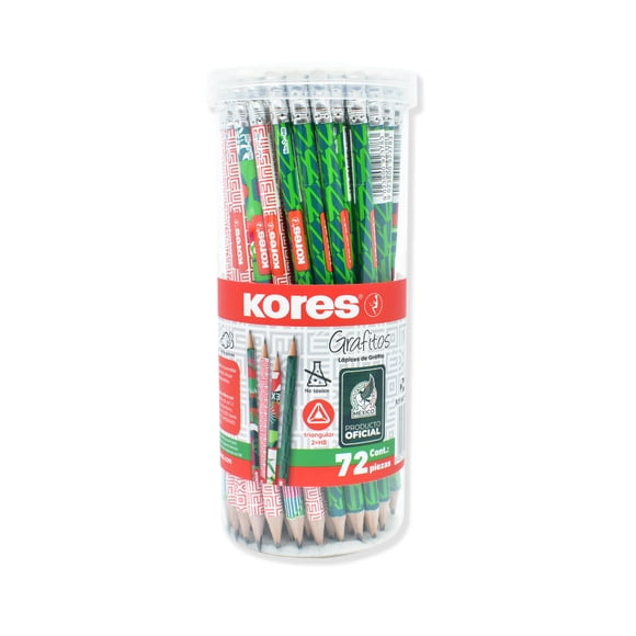 Kores Grafitos Lápices de Grafito Selección Mexicana 72 Piezas