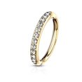 thumbnail image 1 of Bendable Hoop Rings For Ear Cartilage, Nose 14 Kt Gold CZ Paved, 1 of 3
