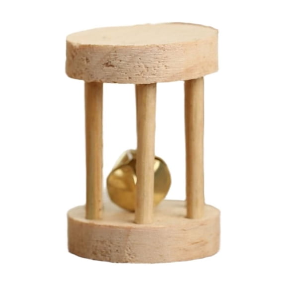 Barhoo Wooden Chew Toys for Hamsters Rabbits Guinea Pigs, Small Animal Molar Teething Toy, Natural Wood Accessories for Bunny Dental Care Exercise Play A Small Wooden Pet Toy