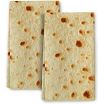 Burritos Tortilla Kitchen Towels Decorative Set of 2, Soft Absorbent Dish Towels Fried Pancake Pita Hand Towels for Kitchen Farmhouse Holiday Home Decorations