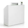 thumbnail image 1 of VEVOR Reception Desk Rectangular Front Counter Table 46.46 in White Office Table, 1 of 9