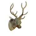 thumbnail image 2 of Benjara BM225514 Fabric Forest Stag Head Wall Decor with Distinct Pattern, Beige, 2 of 4