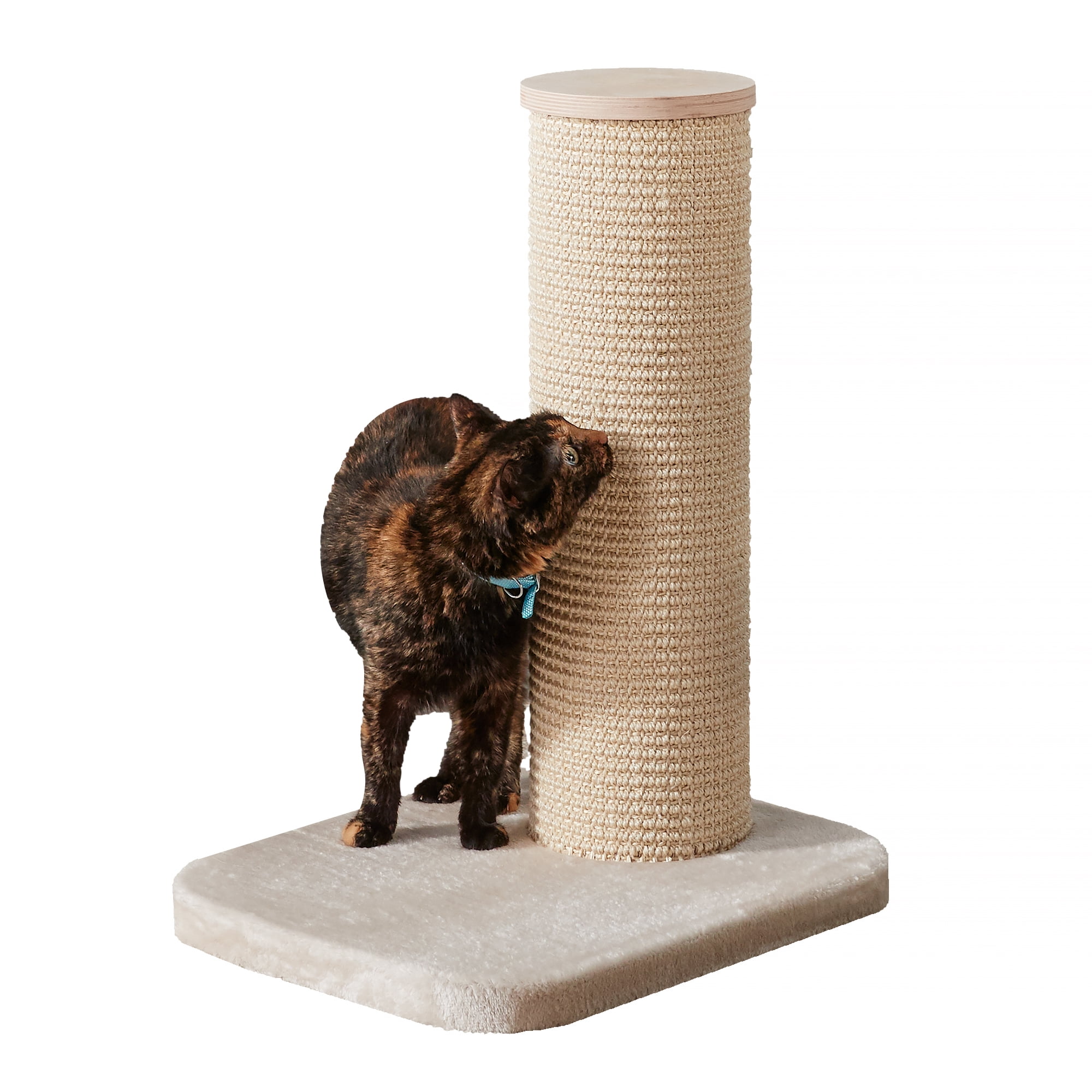 Two by Two Austin Cat Tree 1 - Beige Scratching Post Cat Furniture - 24.4 in. Tall
