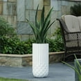 thumbnail image 2 of Afuera Living White 19-Inch Tall Round MgO Indoor/Outdoor Planter, 2 of 6