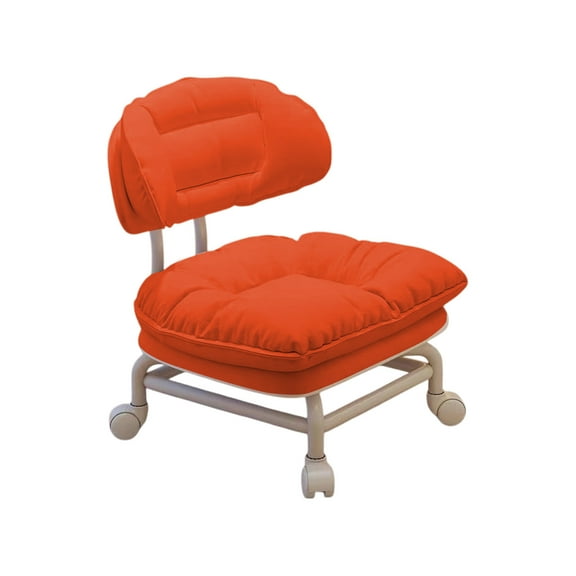 Comfortable Backrest Chair Household Bench ,19.68"x13.77"x12.59" Plastic Round Stool with Wheels, Low Rolling Seat with Lumbar Support