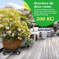 thumbnail image 2 of Linkax Soporte para plantas con ruedas, soporte para plantas con ruedas ajustable de 40-58 cm para macetas de exterior, plantas, base de sombrilla, bandeja con ruedas para uso en interiores, 2 of 5