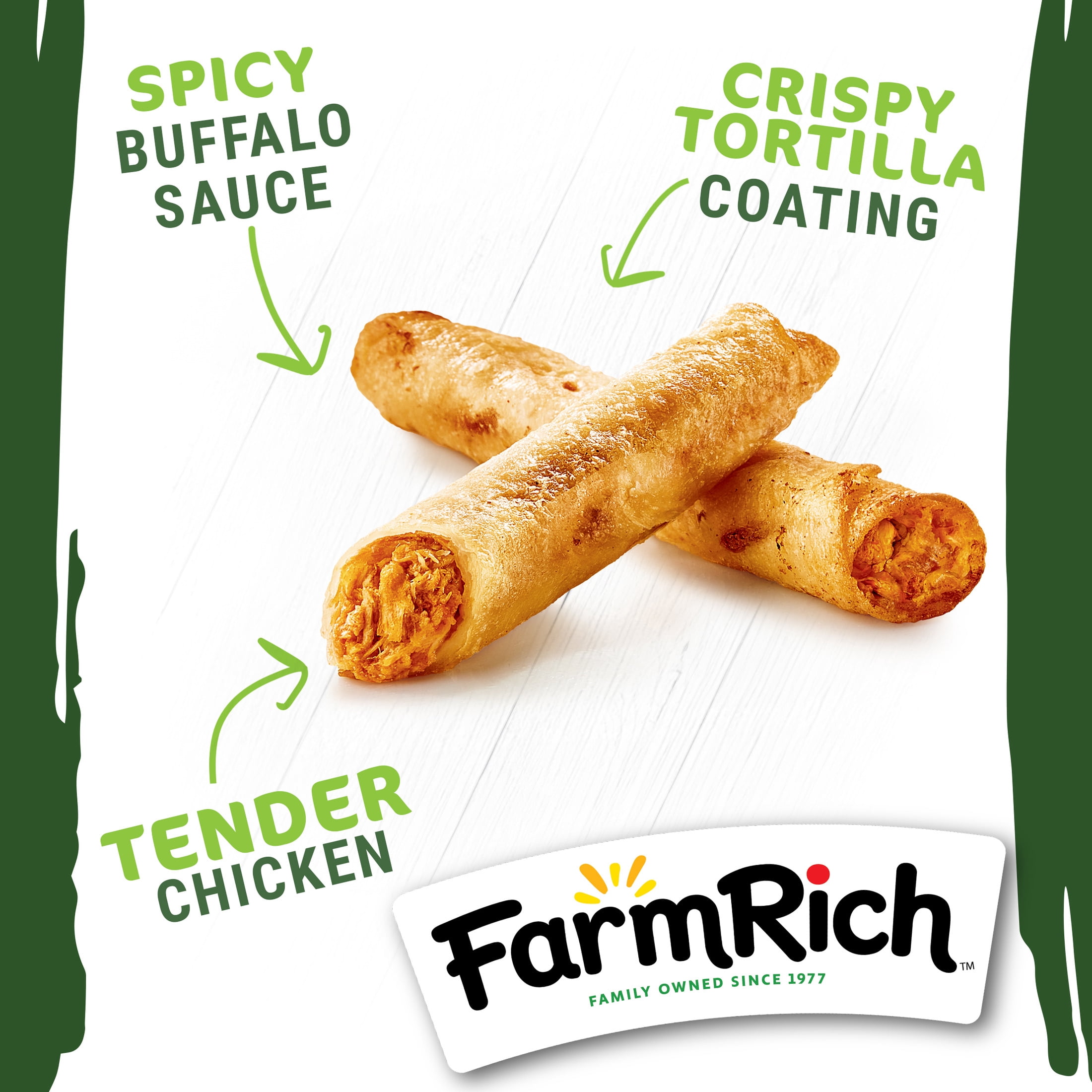 Farm Rich Buffalo Chicken Rollups, 12 oz (Frozen Snacks and Appetizers)