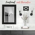 thumbnail image 6 of Autumn Alley Farmhouse Decor Hand Towel Holder - Wall Mounted, Wood, Galvanized Metal, Black, 6 of 7