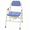 Blue, variant on Unioncare Foldable Bedside Commode Chair Adjustable Height Padded Seat with Flip Backrest 350 LBS Heavy Duty Steel Frame Portable Toilet for Seniors Adults
