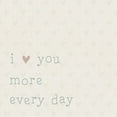 thumbnail image 2 of CAD Designs 26x26 White Modern Wood Framed Museum Art Print Titled - Love you More Every Day, 2 of 4