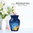 thumbnail image 4 of Bee Funeral Cremation Urns For Adult Ashes Women - Decorative Urns For Human Ashes Adult Man - 1 Large & 4 Keepsake Urn For Mother - Blue Urn For Mom & Dad - 10 & 3 Inch, 4 of 7