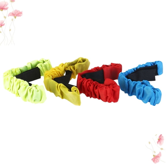 Clispeed 4-Pack Three Legged Race Bands Exercise Tie Rope Straps for Outdoor Team Activities