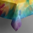 thumbnail image 5 of Colorful Rainbow Tie Dye Spiral Pattern Square Tablecloth,Waterproof Square Table Cover,Wipeable Spillproof Washable Table Cover for Home Kitchen Party Decor 52"x52"(132x132cm), 5 of 6