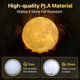 thumbnail image 3 of Lámpara de luna, 16 colores, impresión 3D, luz LED de noche, luz de luna con soporte y control remoto, regulable y ajuste de tiempo, recargable por USB para regalo de cumpleaños de los amantes de los niños (4,8 pulgadas), 3 of 6