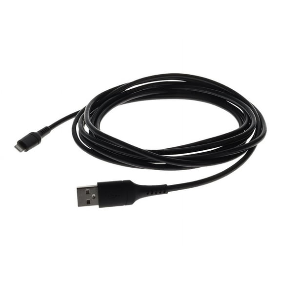 AddOn 3.0m (9.8ft) USB 2.0 (A) Male to Lightning Male Sync and Charge Black Cable