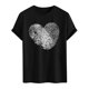 thumbnail image 3 of Tops para hombre, blusas y camisas de cuello redondo y manga corta para hombre. Camiseta/camisa informal de cuello redondo y manga corta con estampado de corazones para hombre. Tops de poliéster para, 3 of 4