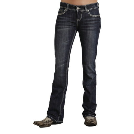 Stetson - Stetson Western Denim Jeans Womens Bootcut Dark 11-054-0818 ...
