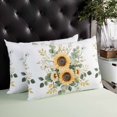 thumbnail image 4 of Sunflower Eucalyptus Throw Pillow Cover 24 x 36 Inch Decorative Pillow Cover Sage Green Botanical Watercolor Lumbar Pillowcase Seasonal Rectangle Cushion Case for Couch Sofa Bed Living Room, 4 of 7