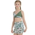 thumbnail image 3 of Ardorlove Girls Swimsuit 3 Pcs Tropical Print Bathing Suits Swimwear Cover Up Skirt Kids Teen Bathing Suit 7-16 Years, 3 of 9