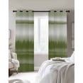 thumbnail image 2 of Sage Green Stripes Blackout Curtains for Bedroom, Thermal Insulated Window Treatment, Watercolor Abstract Ombre Mottled Grommet Top Blackout Draperies and Drapes for Basement 27.5"x39" 2 Panels, 2 of 8