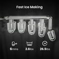 thumbnail image 5 of Moifoi Ice Makers with Handle,26.5Lbs/24H,9 Cubes in 6 Mins,2 Sizes of Bullet Ice,Portable Ice Machine with Self-Cleaning，Black, 5 of 10