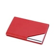 thumbnail image 1 of MasteelfCA Porte-Nom Portable en Acier Inoxydable et Cuir, Boîte de Rangement pour Cartes de Crédit (Rouge), 1 of 3