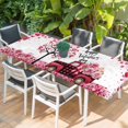 thumbnail image 2 of Valentine's Day Table Cloths for 8 Foot Rectangle Tables, Love Tree Branch Truck Roses Romantic Patio Waterproof Elastic Fitted Tablecloths, Washable Rectangular Table Cover for Camping, 2 of 8