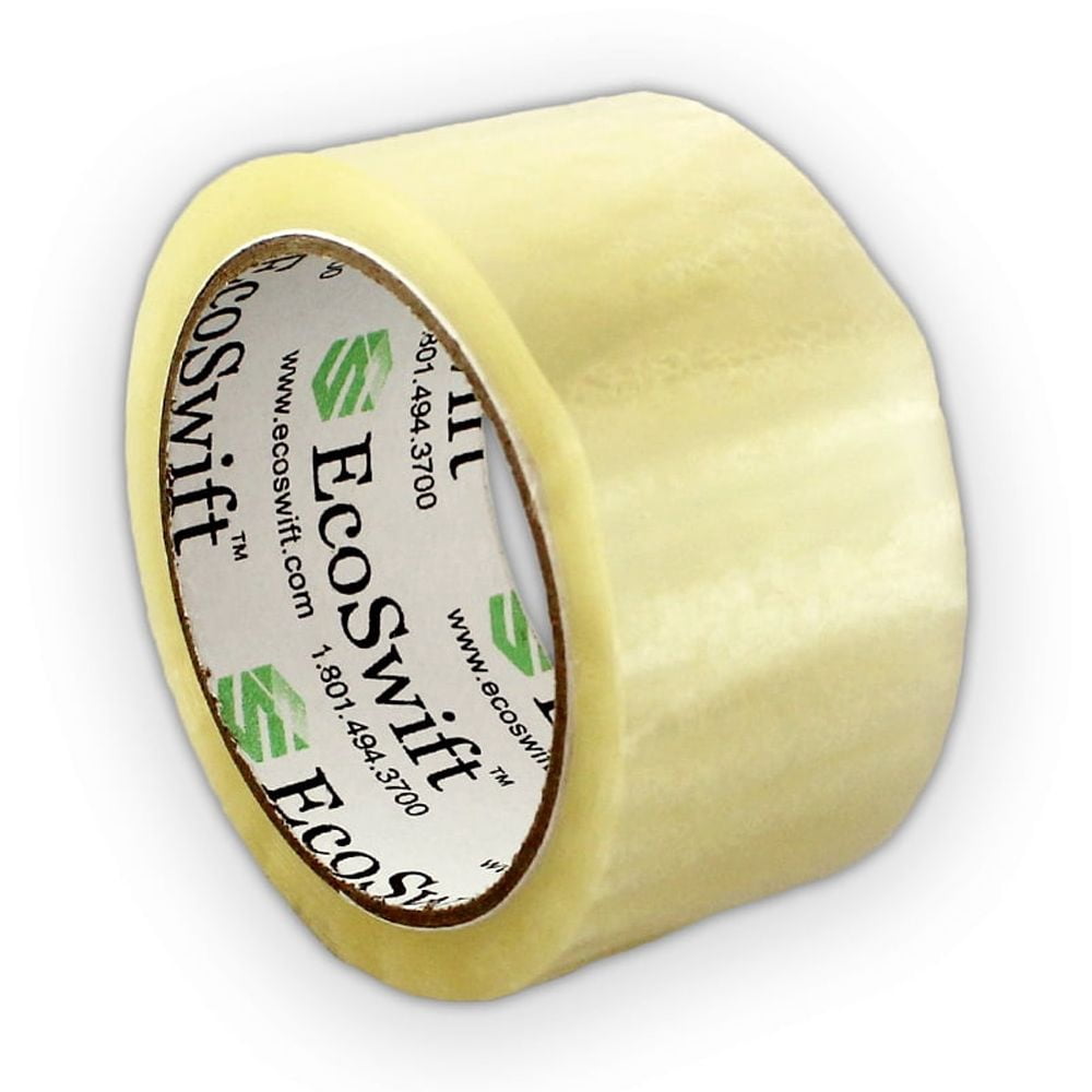 EcoSwift Brand Premium 1.88 in. x 55 yd. Clear Packing Packaging Tape 2.0 Mil, 18-Pack