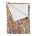 thumbnail image 2 of Floral Soft Flannel Fleece Throw Blanket, Traditional Paisley Leaf Pattern with Persian Details Colorful Boho Design, Cozy Plush for Indoor and Outdoor Use, 50" x 70", Multicolor, by Ambesonne, 2 of 5