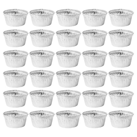 WRISTBIQUE  Silver Round Baking Cups Muffin Tin Liners 40pcs