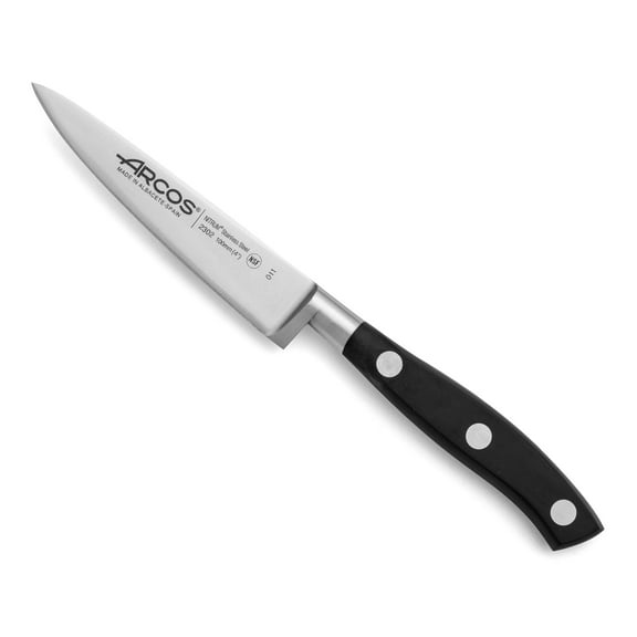 ARCOS Riviera Black Paring Knife 4 Inch Stainless Steel, Ergonomic Handle