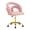 Gold,Pink, variant on SAYGOGO Velvet Desk Chair with Ergonomic Bubble Back Support for Home Office, Bedroom, Makeup Room, Beige